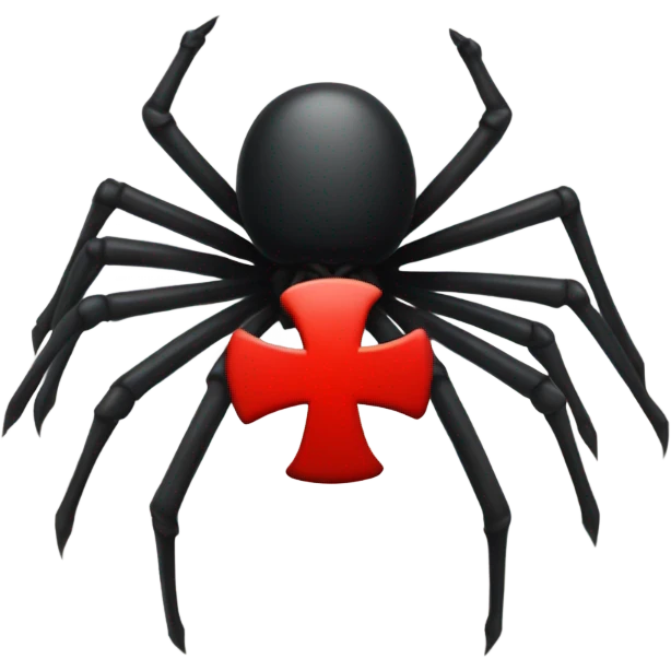 gothic spider with red cross emoji