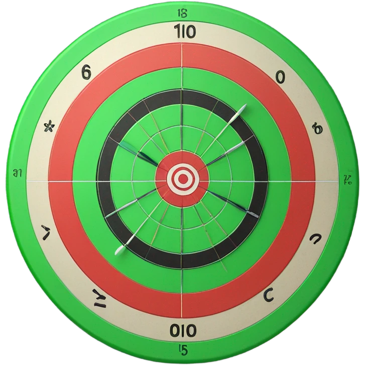 green dart board emoji