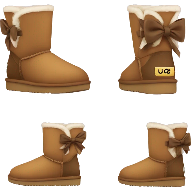 ugg boots with bows  emoji