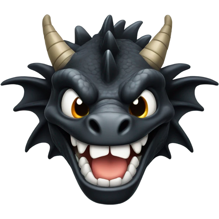 black dragon smiling emoji