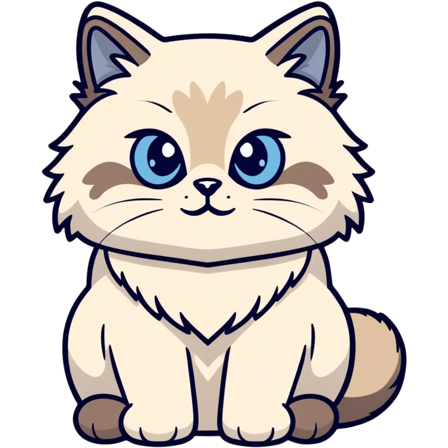 Seal point ragdoll emoji