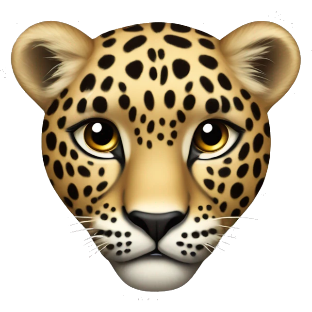 Corazón estampado de leopardo  emoji