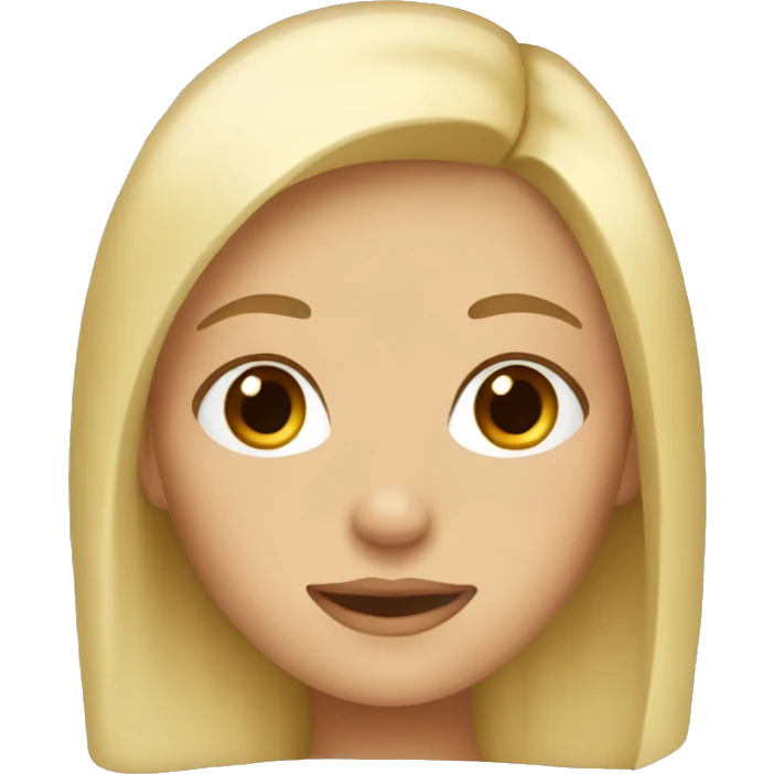 Girl with blonde hair and brown eyes  emoji