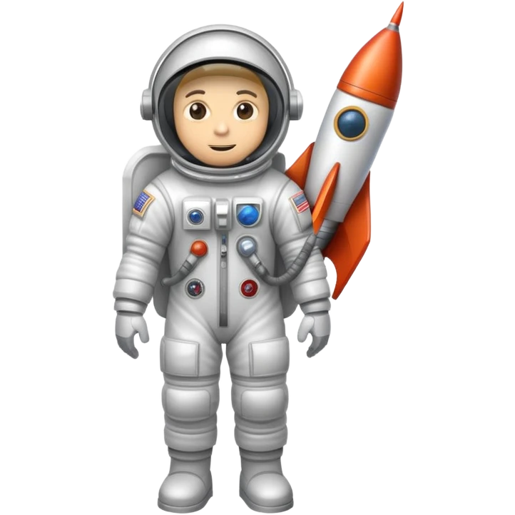 astronaut with rocket emoji