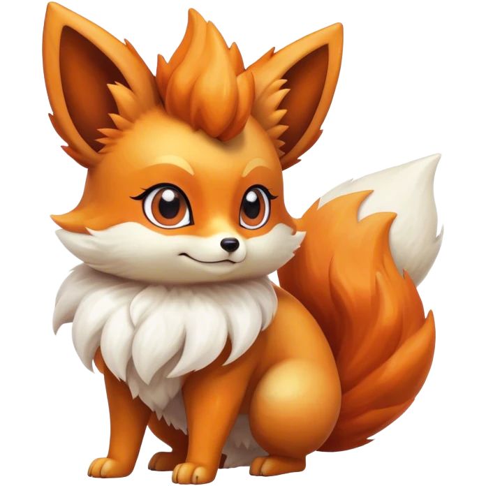 Shiny Vulpix-Fennekin-Eevee-creature-hybrid emoji