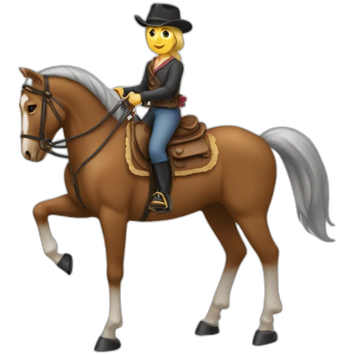 Belette sur cheval emoji