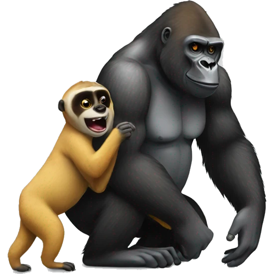 gorilla with meerkat emoji
