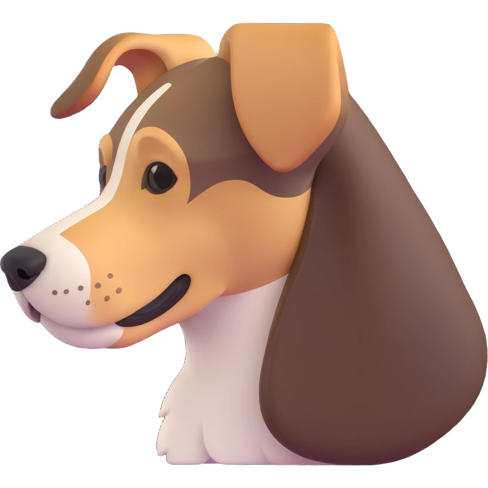 side profile of a dog emoji
