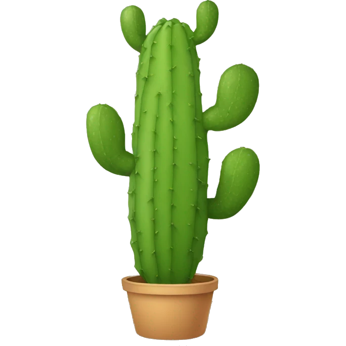 single flat Nopal without pot emoji