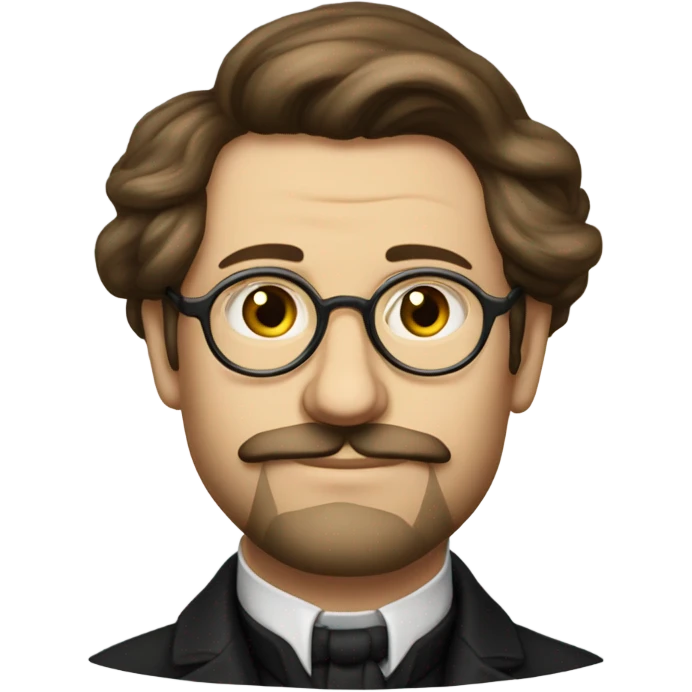 Anton Chehov wearing glasses  emoji