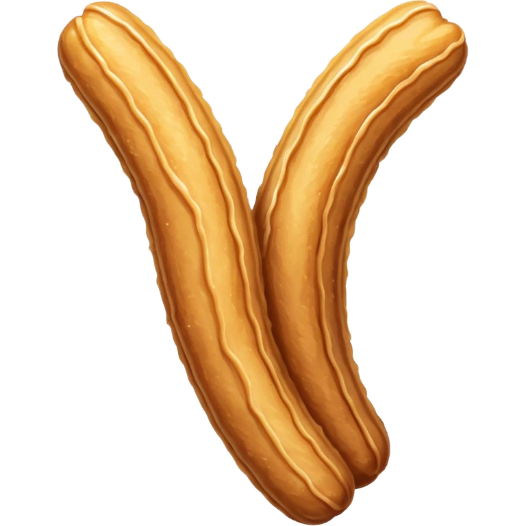a single churro with sugar, golden brown emoji