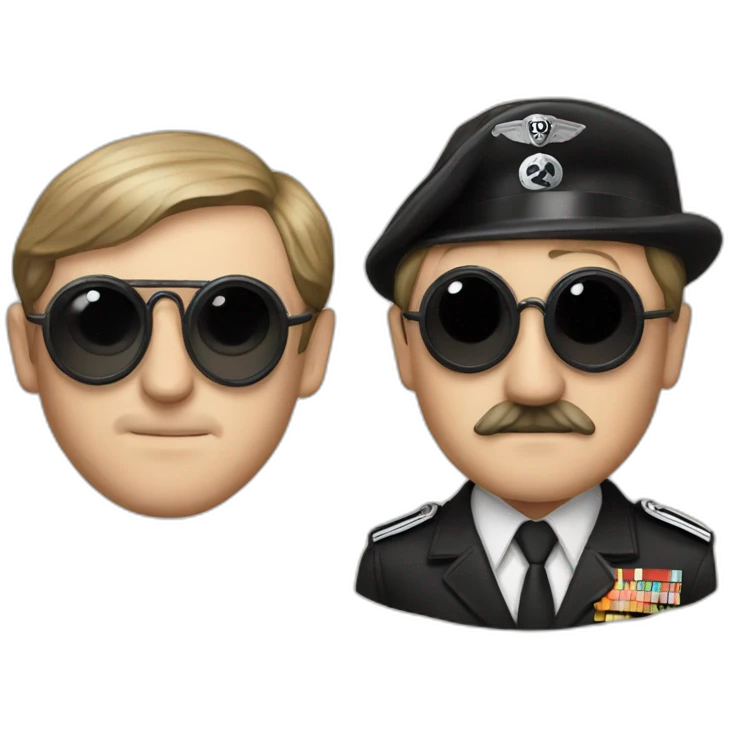 Hitler and John Lennon emoji