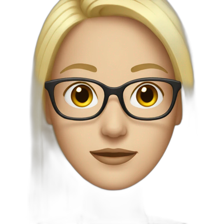 white women with blonde hair and glasses emoji