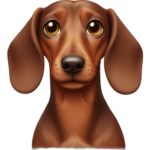 Brown dachshund emoji