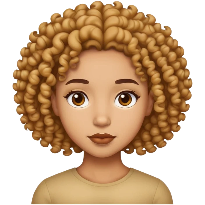 Lightskin with curls  emoji