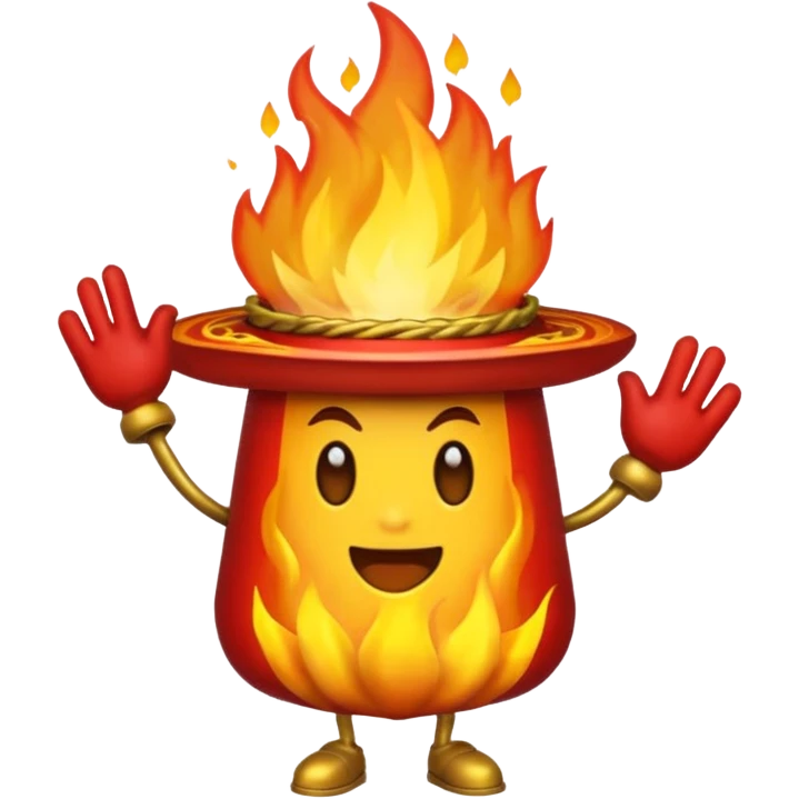 Coroa pegando fogo emoji