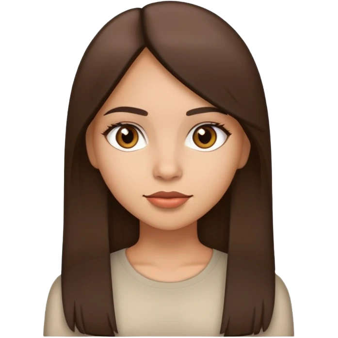 Latina girl with straight hair emoji