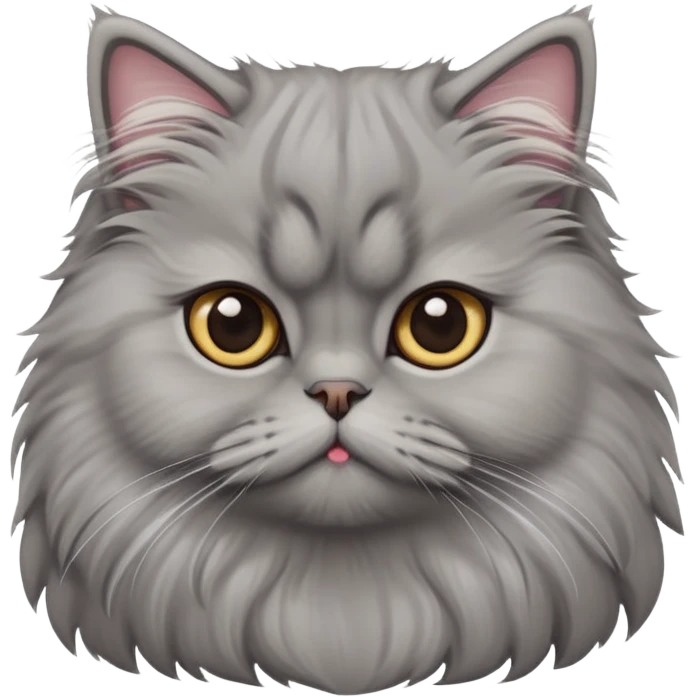 cinematic-adorable-big-eyed-fluffy-grey-persian-cat-portrait-emoji,-head-tilted-playfully-with-a-sweet-expression,-fluffy-grey-fur,-simplified-yet-irresistibly-cute-features-with-large,-expr emoji