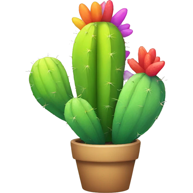 rainbow cactus emoji