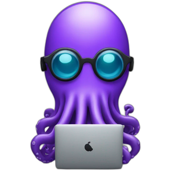Computer Engineer purple octopus emoji