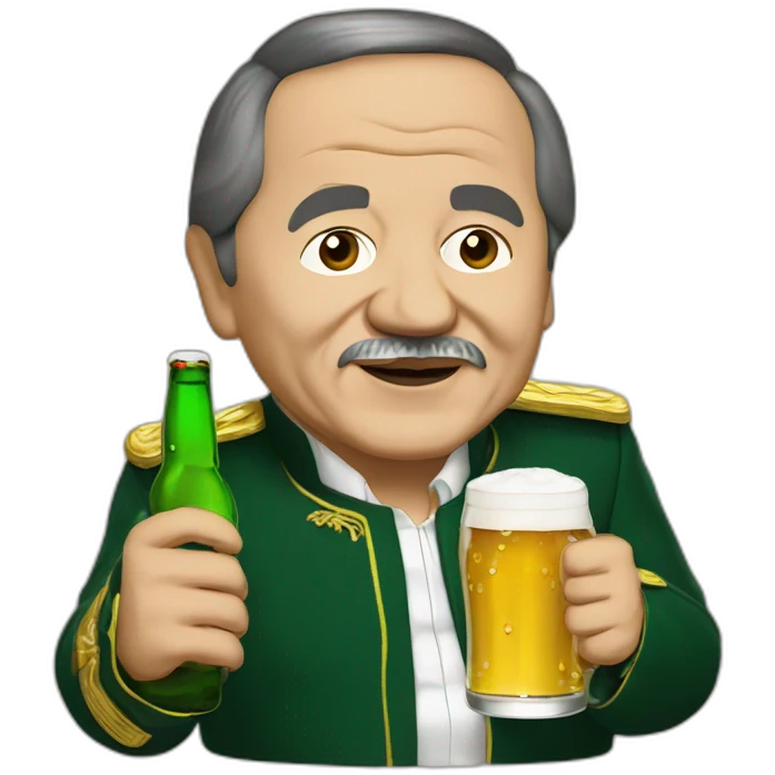bouteflika with beer emoji