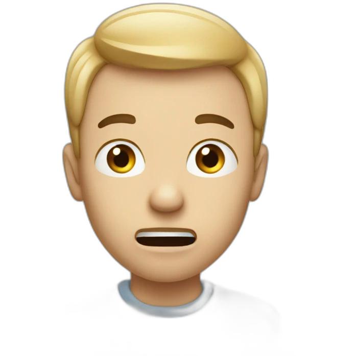 a person who is mewing and showing the "silence" gesture with their hand emoji
