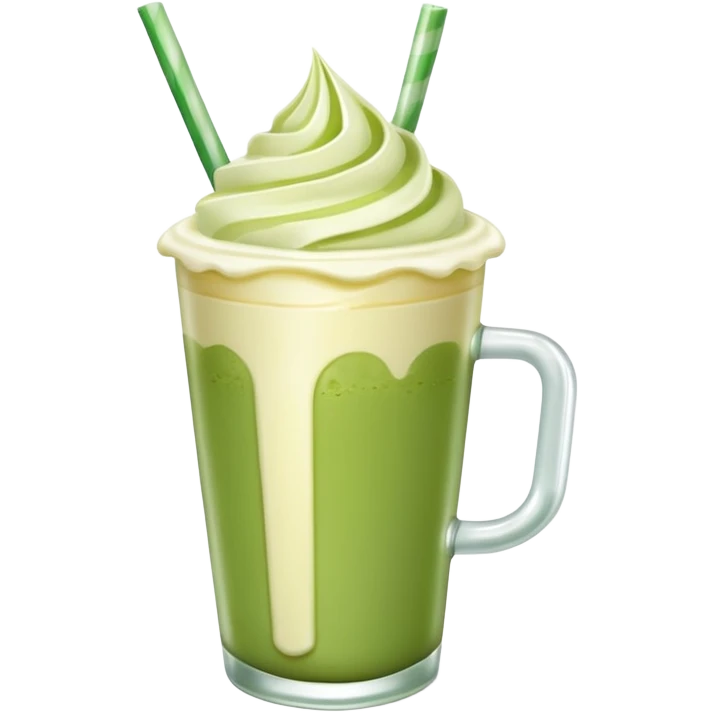 Iced white chocolate Matcha  emoji