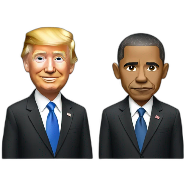 obama and trump emoji