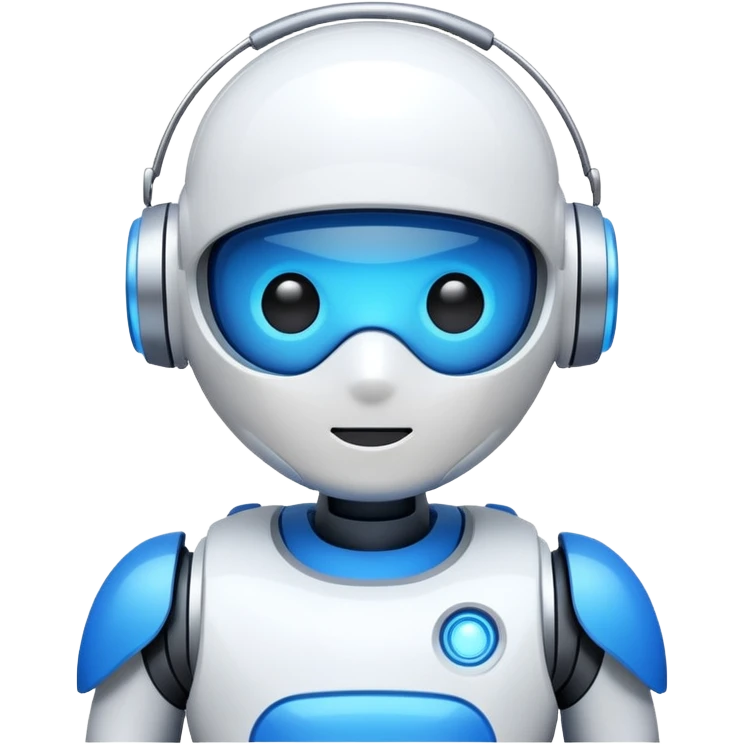 I want an AI chat bot image which represents as chat bot agent. emoji