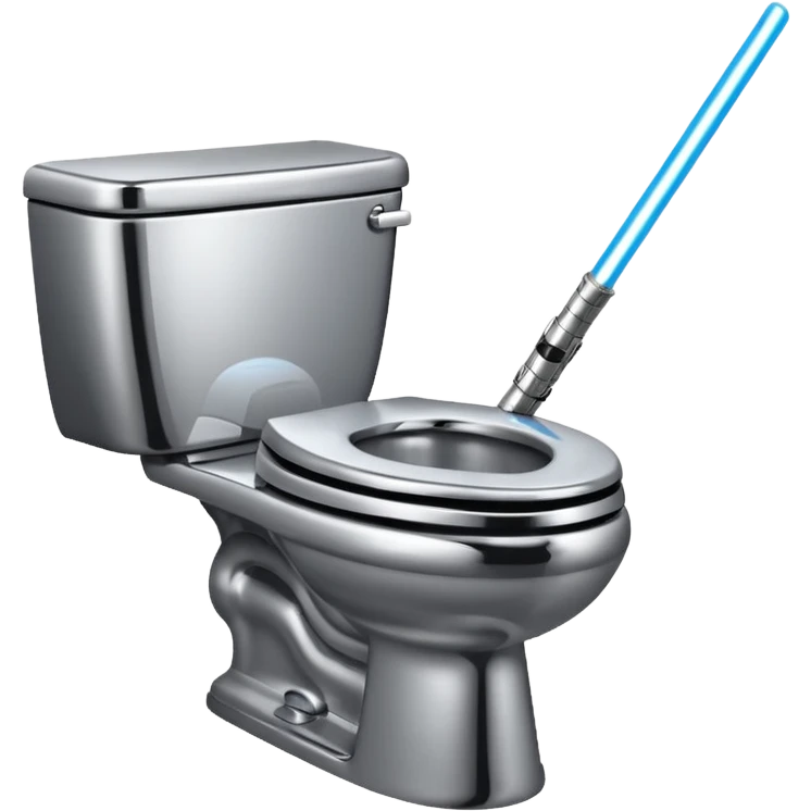 Skibidi toilet with a light saber emoji