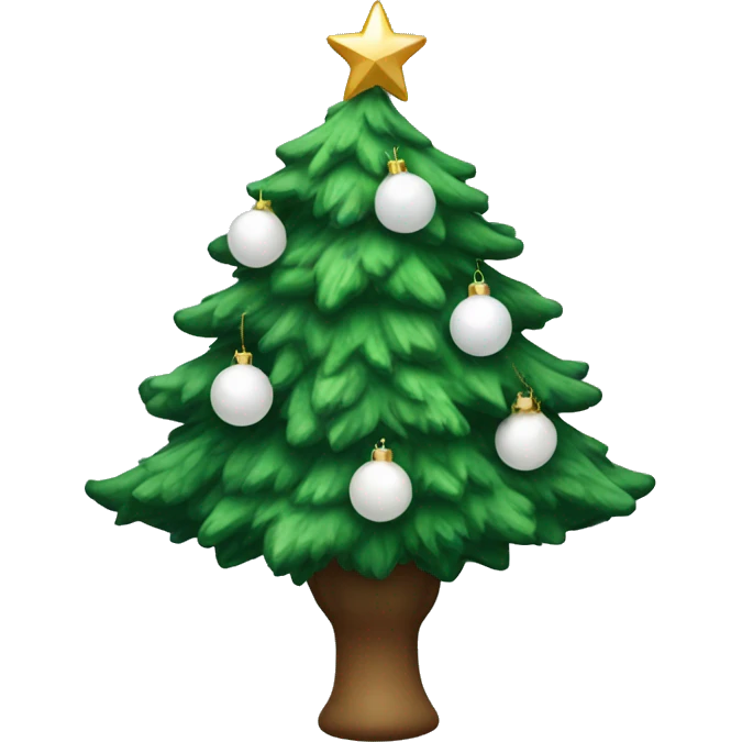 christmas tree with white ornaments  emoji