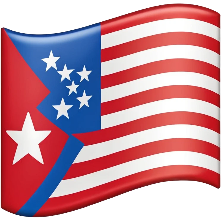 Let's talking about a emoji flag hack combination with Puerto Rico + North Korea emoji flag combination flag hack as a flag image by photo and flag with five red and white stripes, white star emoji