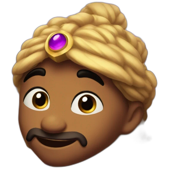 Genie from Aladdin in the cave of wonders emoji