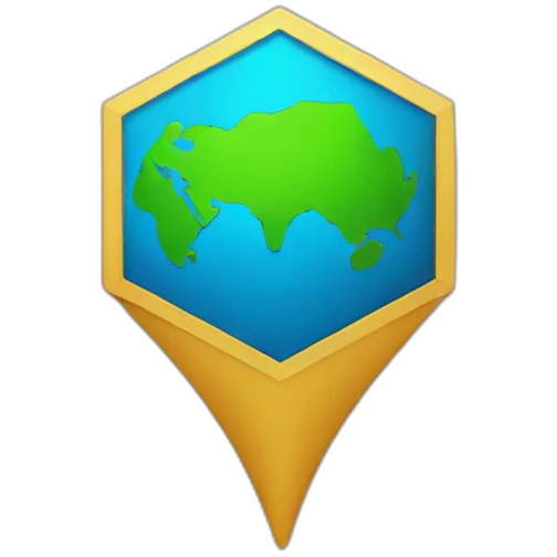 hexagonal map of the world emoji