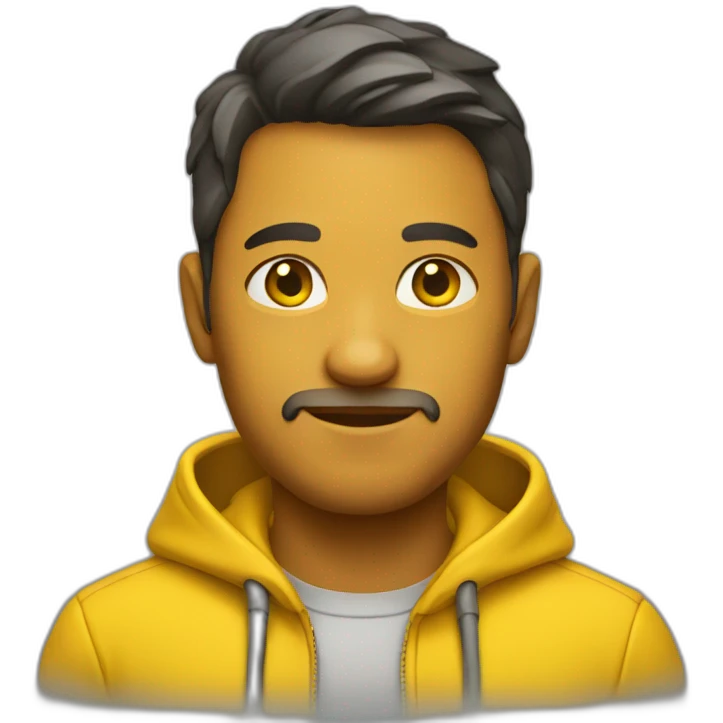 A developer in a yellow hoodie emoji