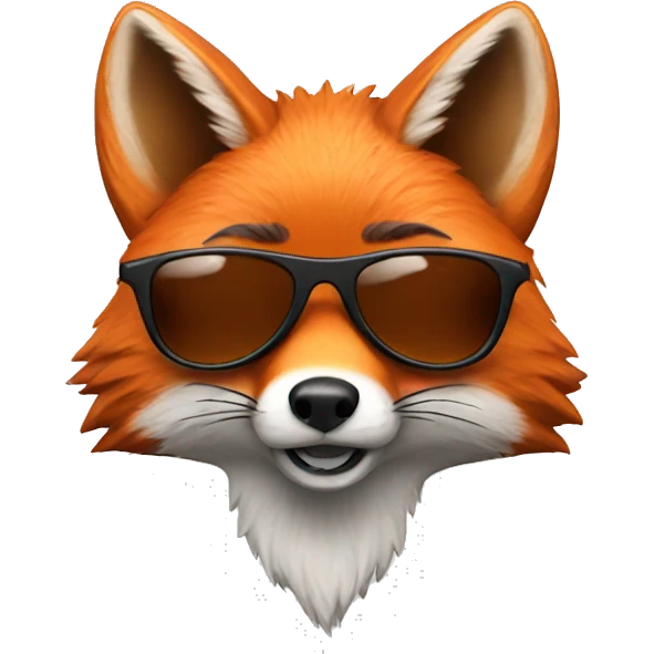 fox with sunglasses emoji
