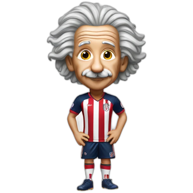 Albert Einstein with chivas jersey on emoji