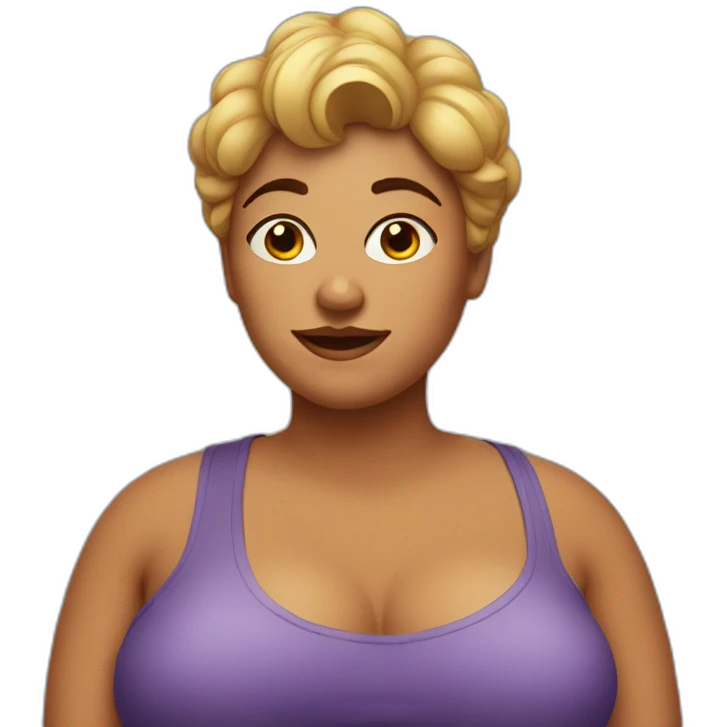 big woman with big bust emoji