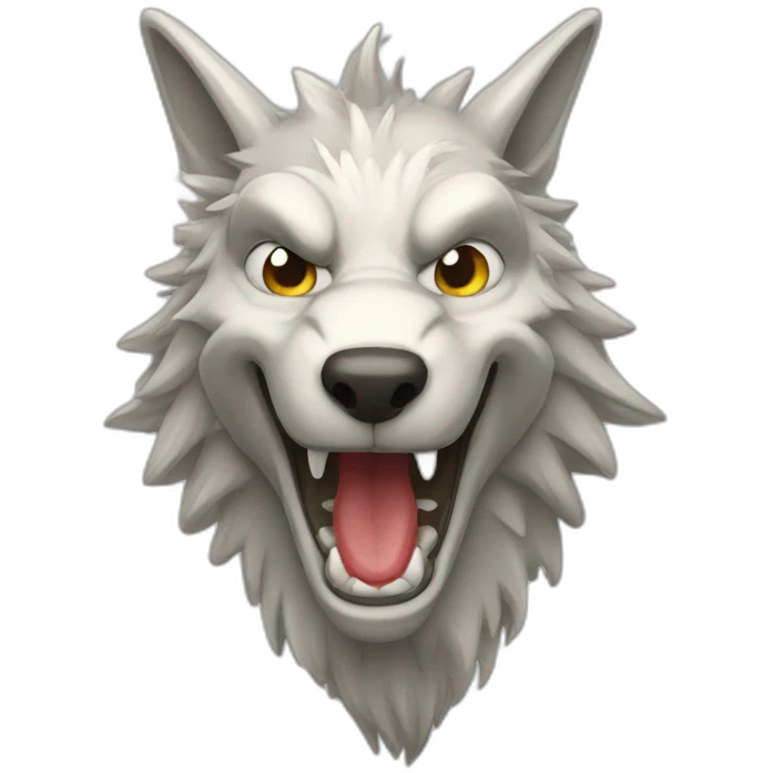 Loup mélange dragon emoji