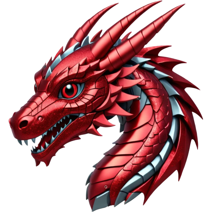 red glitter cyberpunk dragon emoji