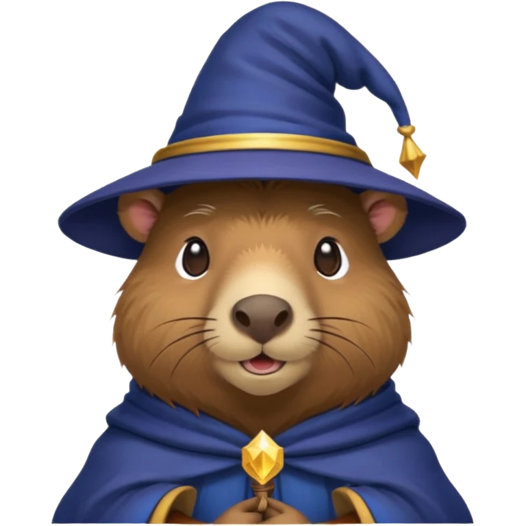 wizard capybara (closed mouth not open at all) emoji
