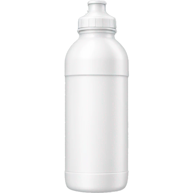 waterbottle with white bottle cap and aesthetic  emoji