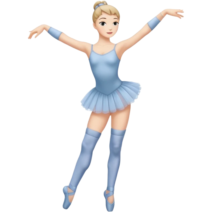 Ballet dancer in over the knee socks emoji
