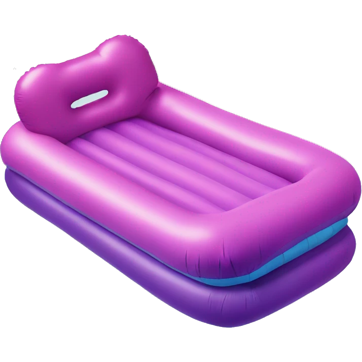 inflatable floating mattress on pool emoji