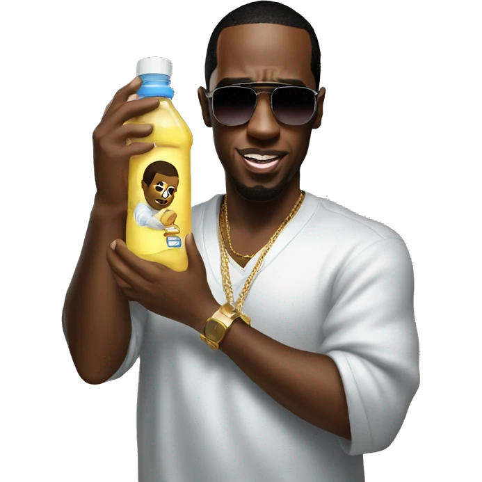 p diddy holding baby oil emoji
