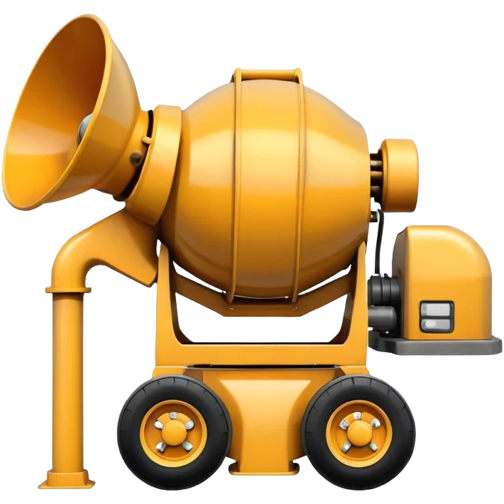 Cement mixer with hat emoji