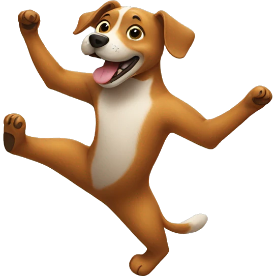 Dog dancing emoji