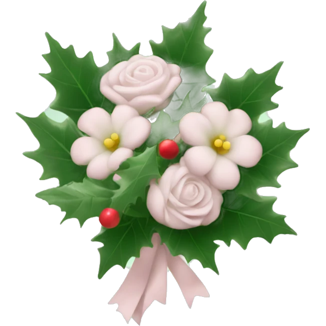 Wedding Bouquet with holly emoji