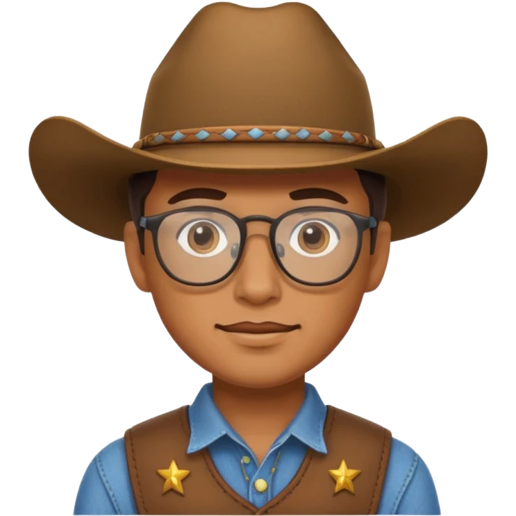 Cowboy with glasses  emoji