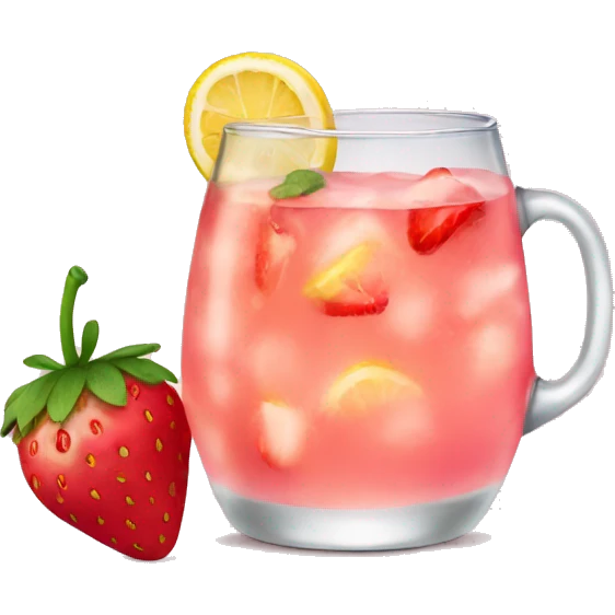Strawberry lemonade emoji